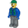 LEGO Construction worker avec Green Casquette Figurine