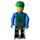 LEGO Construction Worker with Green Cap with ‘BRICK’ Minifigure