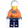 LEGO Konstruktion Worker mit Hoodie und Weiß Helm Minifigur