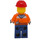 LEGO Ouvrier du batiment avec Orange Sweatshirt à Capuche Minifigurine