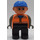 LEGO Construction Worker with Orange Safety Vest Duplo Figure