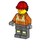 LEGO Construction Worker with Ponytail Minifigure