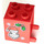 LEGO Container 2 x 2 x 2 met Kerstman Sticker met verzonken noppen (4345)