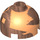 LEGO Le cuivre Brique 2 x 2 Rond avec Dome Haut avec Copper (R4-G9) (Goujon de sécurité, support d&#039;essieu) (3262 / 59606)