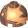 LEGO Copper Brick 2 x 2 Round with Dome Top with Copper (R4-G9) (with Axle Holder) (3262 / 59606)