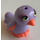 LEGO corail Oiseau avec Feet Together avec Lavender Corps et Lime Yeux (66355)
