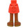 LEGO Coral Hip with Basic Curved Skirt with Gold Sandals with Thin Hinge (2241)