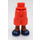 LEGO Coral Minidoll Hip with Shorts with Cargo Pockets with Dark Blue Shoes (2268)