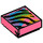 LEGO corail Tuile 1 x 1 avec Zebra Rayures avec rainure (3070 / 82872)