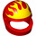 LEGO Crash Helm mit Gelb Flames (2446 / 29405)