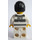 LEGO Crook in Wit met Grey Horizontaal Strepen minifiguur