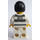 LEGO Ladro in Bianco con Grey Orizzontale Strisce Minifigure