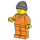 LEGO Bedragare med Beanie Hatt i Prison Kostym Minifigur