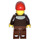 LEGO Crook with Prison Shirt under Brown Jacket Minifigure