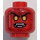 LEGO Crust Smasher - without Armor (30374) Minifigure Head (Recessed Solid Stud) (3626 / 24169)