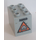 LEGO Kast 2 x 3 x 2 met Oranje Triangle en &#039;DANGER&#039; (Links) Sticker met verzonken noppen (92410)