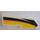 LEGO Curved Panel 22 Left with Yellow and Black Stripes Sticker (11947)