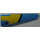 LEGO Curved Panel 6 Right with Black curved Stripe, Dark Azur and Yellow Areas Sticker (64393)