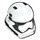 LEGO Curved Stormtrooper Helmet with First Order Markings with Pointed Mouth (37403)