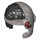 LEGO Cyborg Helmet with Open Side with Black Hair and Red Eye (68389)