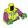 LEGO Cyclist - Vibrant Amarillo Jumpsuit Minifigura Torso (973 / 76382)