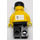 LEGO Cyclist met Geel Top en Telekom Sticker aan Voorkant en Rug Minifiguur