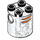 LEGO Cylinder 2 x 2 x 2 Robot Body with Gray, Black, and Orange R2-D2 Snowman Pattern (Undetermined)