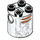 LEGO Cylinder 2 x 2 x 2 Robot Body with Gray, Black, and Orange R2-D2 Snowman Pattern (Undetermined) (74424)