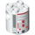 LEGO Cylinder 2 x 2 x 2 Robot Body with Gray, Red, and Black Astromech Droid Pattern (Undetermined) (14522)