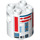 LEGO Cylindre 2 x 2 x 2 Robot Corps avec rouge Lines et Bleu (R5-D8) (Indéterminé) (74376)