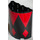LEGO Cylindre 2 x 4 x 4 Demi avec Noir et rouge diamant Modèle Autocollant (6218)