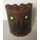 LEGO Cylinder 2 x 4 x 4 Half with Tree Bark Lines, Lime Eyes and Open Mouth Pattern Sticker (6218)