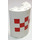 LEGO Cylindre 3 x 6 x 6 Demi avec rouge et blanc Tiles Autocollant (87926)