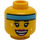 LEGO Dance Instructor Minifigure Head (Recessed Solid Stud) (3626 / 32745)