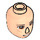 LEGO Daniel - Sand Blue Overalls Male Minidoll Head (84869 / 92240)