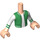 LEGO Daniel con Verde Giacca Friends Busto (Boy) (11408 / 38556)