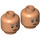 LEGO Darby Steel Minifigure Head (Recessed Solid Stud) (3626 / 93265)