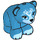 LEGO Dark Azure Bear (Sitting) with White Swirl Pattern and Blue Eyes (31775)