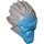 LEGO Donker Azuurblauw Bionicle Masker met Vlak Zilver Rug (24160)