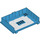 LEGO Donker Azuurblauw Book Halve met Hinges met Wit (61174 / 65196)