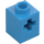 LEGO Dark Azure Brick 1 x 1 with Axle Hole (73230)