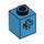 LEGO Dark Azure Backstein 1 x 1 mit Achse Loch (73230)