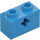 LEGO Mørk Azure Klods 1 x 2 med Aksel hul (&#039;+&#039; åbning og bunddel) (31493 / 32064)