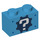 LEGO Dark Azure Brick 1 x 2 with white ? on Black cog with Bottom Tube (76886 / 76887)