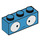 LEGO Dark Azure Brick 1 x 3 with Beau Face (3622 / 38937)