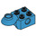 LEGO Dark Azure Brick 2 x 2 with Horizontal Rotation Joint (48170 / 48442)