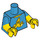LEGO Dark Azure Clumsy Guy Minifig Torso (973 / 16360)