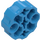 LEGO Dark Azure Connector Round with Pin and Axle Holes (31511 / 98585)