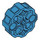 LEGO Donker Azuurblauw Connector Ronde met Pin en As Gaten (31511 / 98585)