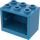 LEGO Dark Azure Schrank 2 x 3 x 2 mit versenkten Bolzen (92410)